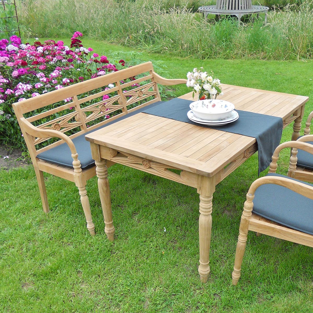 Teak Gartenbank Elegance, 120 cm