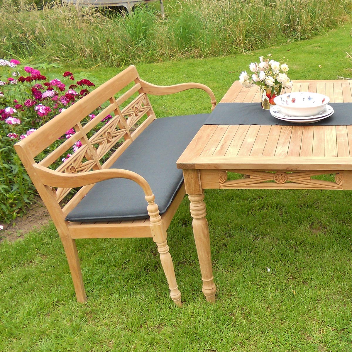 Teak Gartenbank Elegance, 120 cm