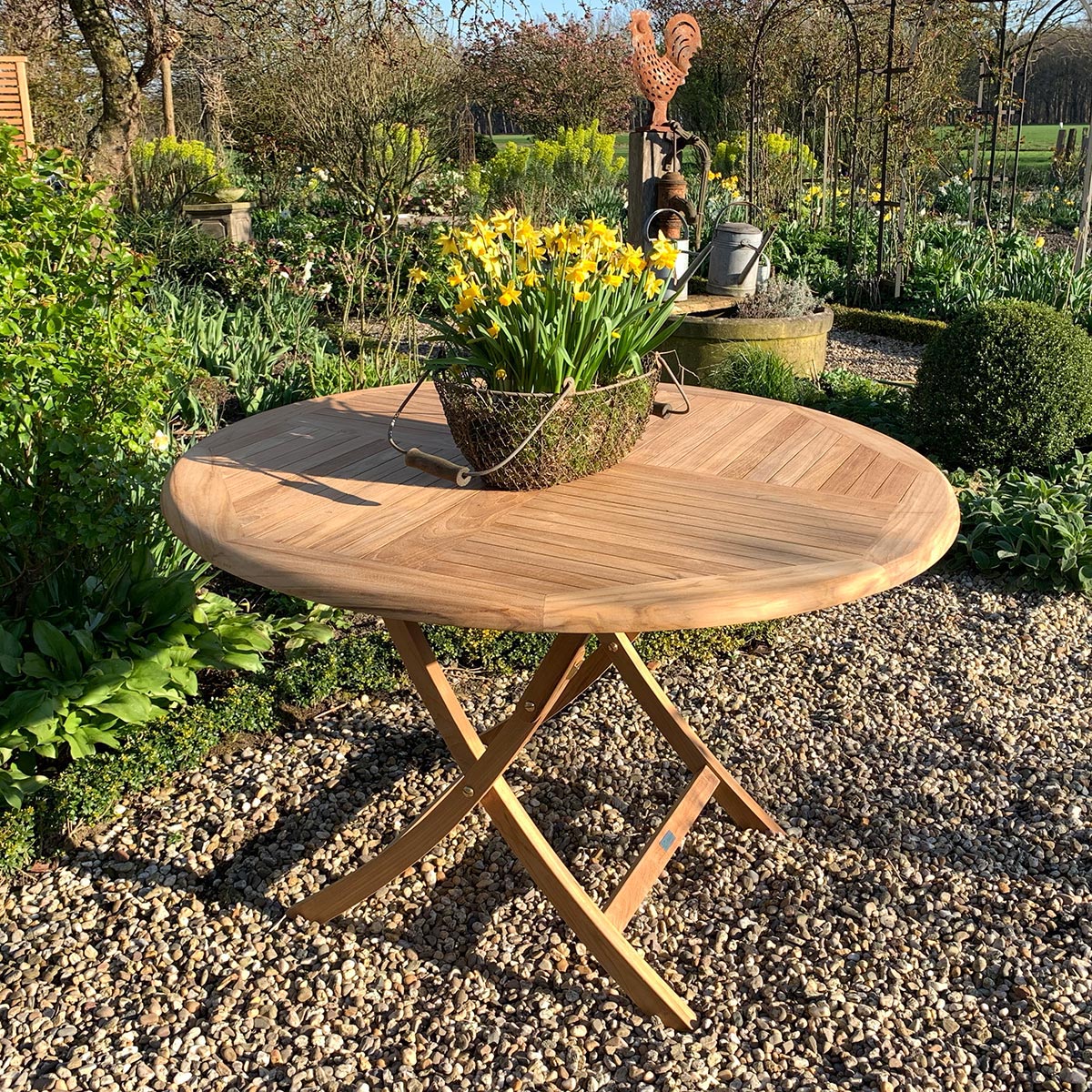 Teak Klapptisch Henley - rund, 60 cm
