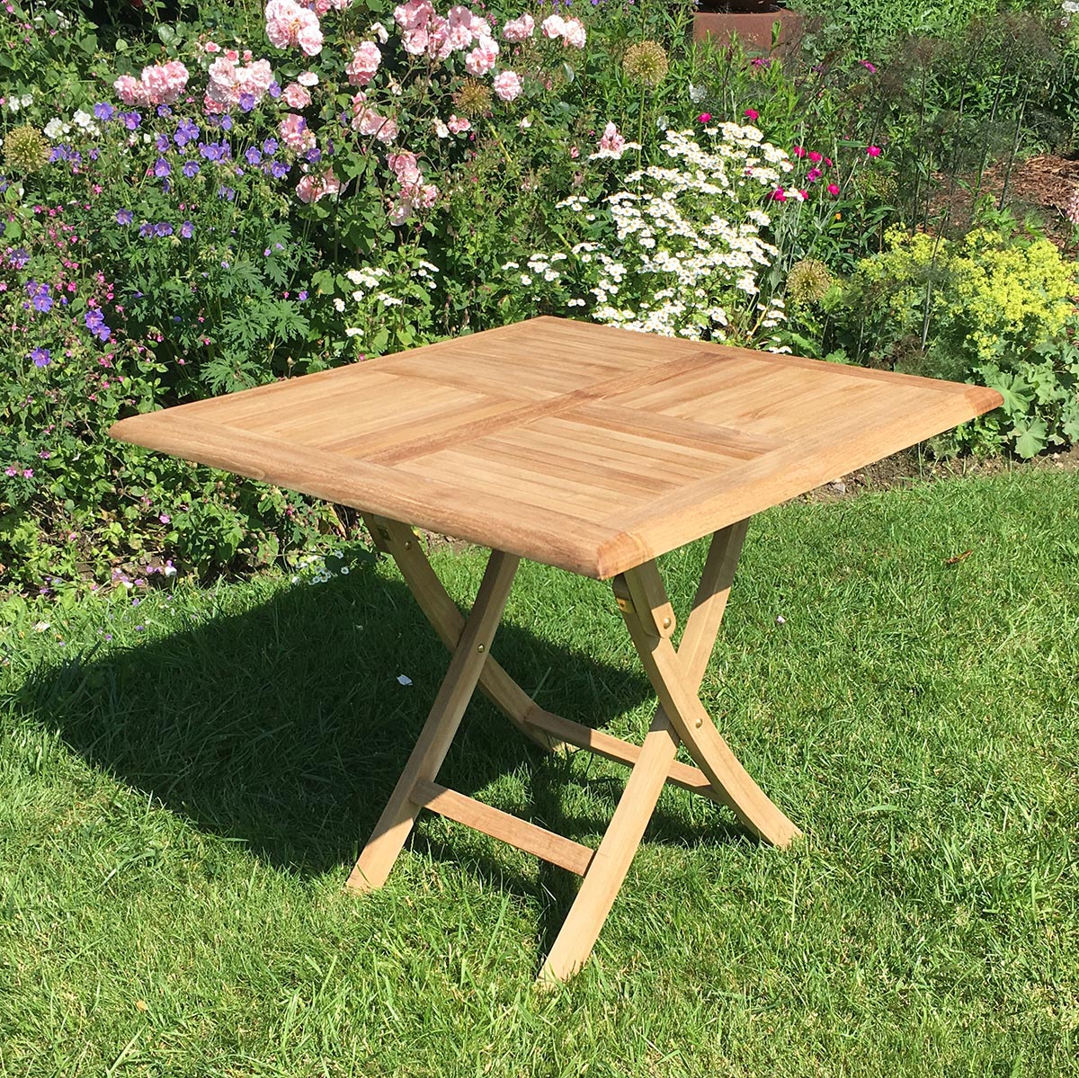 Kleiner Klapptisch Holz Henley - Quadratisch, 50 x 50 cm