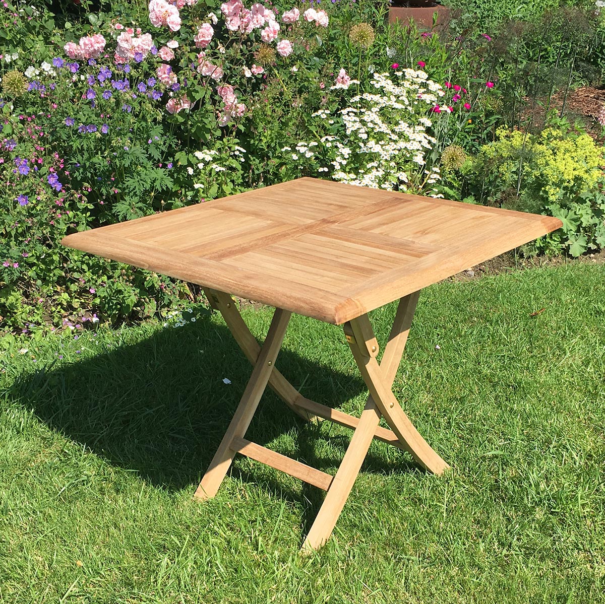 Teak Klapptisch Henley - Quadratisch, 50 x 50 cm