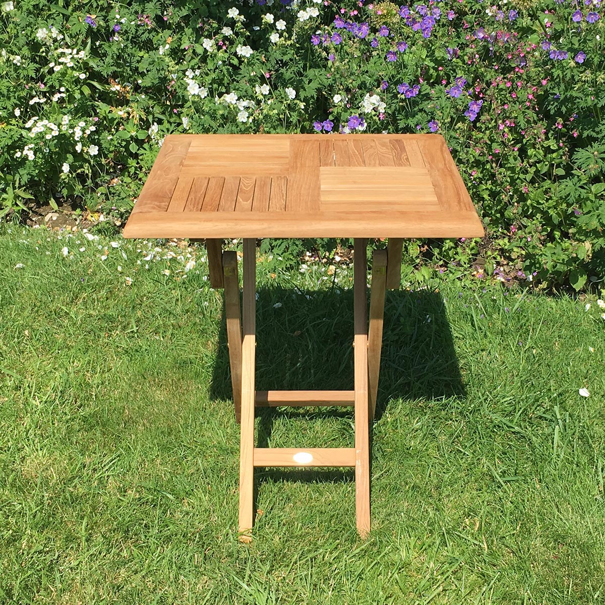 Kleiner Klapptisch Holz Henley - Quadratisch, 50 x 50 cm