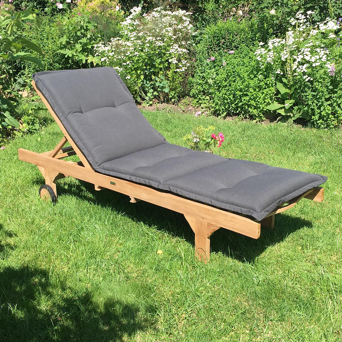 Wetterfeste Sonnenliege Trinidad, Teakholz