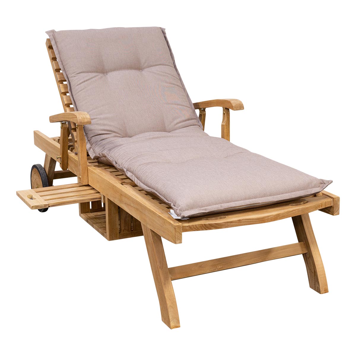 Teak Sonnenliege mit Rollen Haiti