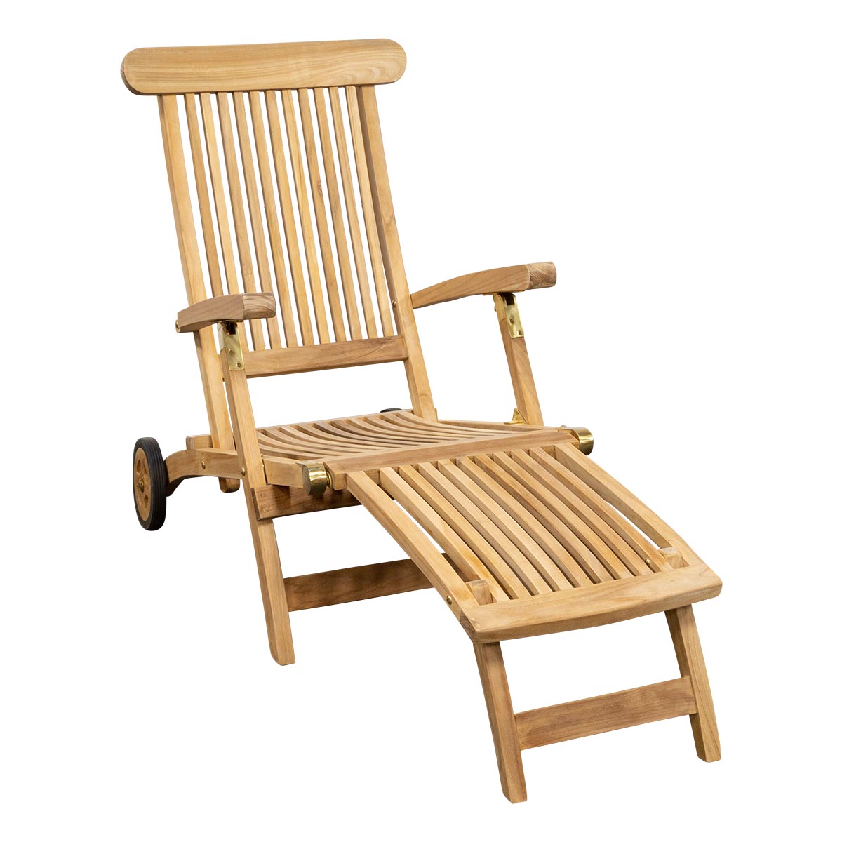 Teak Deckchair Martinique mit Rollen