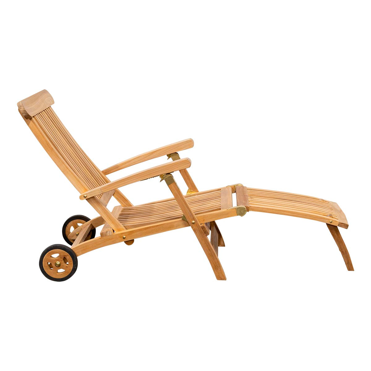 Teak Deckchair Martinique mit Rollen