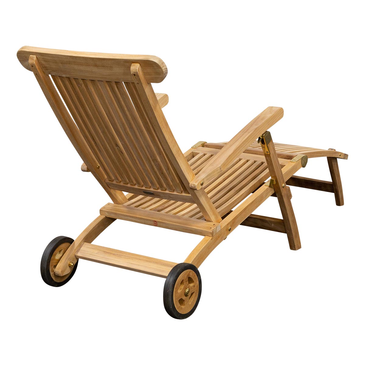 Teak Deckchair Martinique mit Rollen