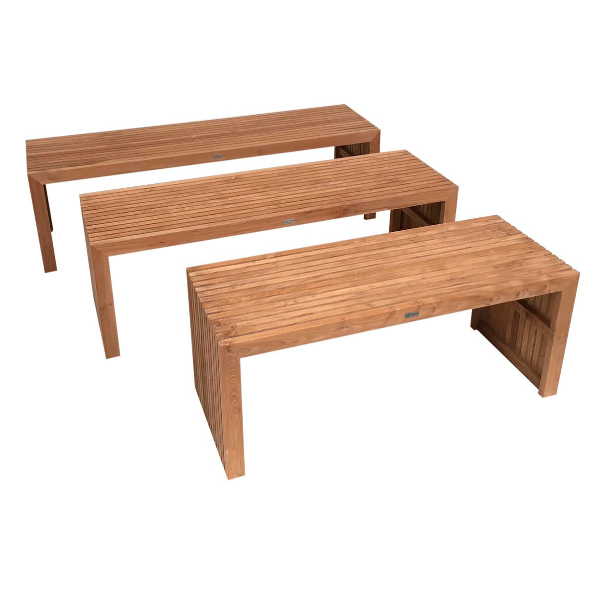 Teak Gartenbank ohne Lehne Sylt, 120 cm