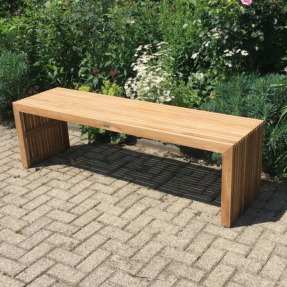 Teak Gartenbank ohne Lehne Sylt, 120 cm