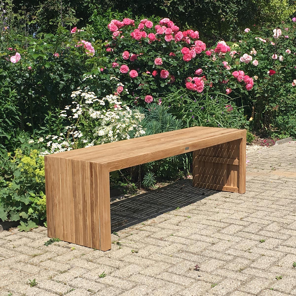 Teak Gartenbank ohne Lehne Sylt, 120 cm