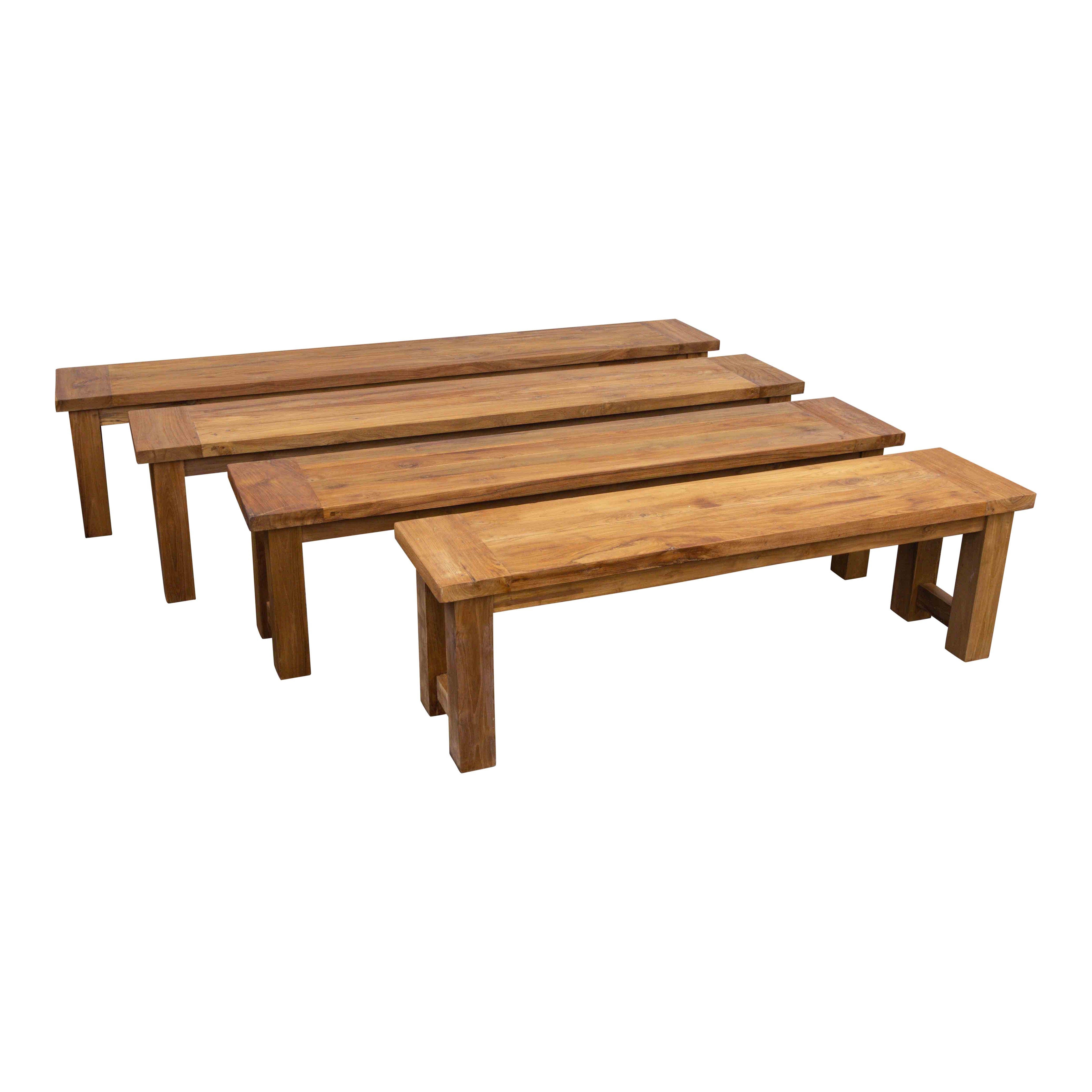 Teak Gartenbank Sarah, rustikal, 150 cm