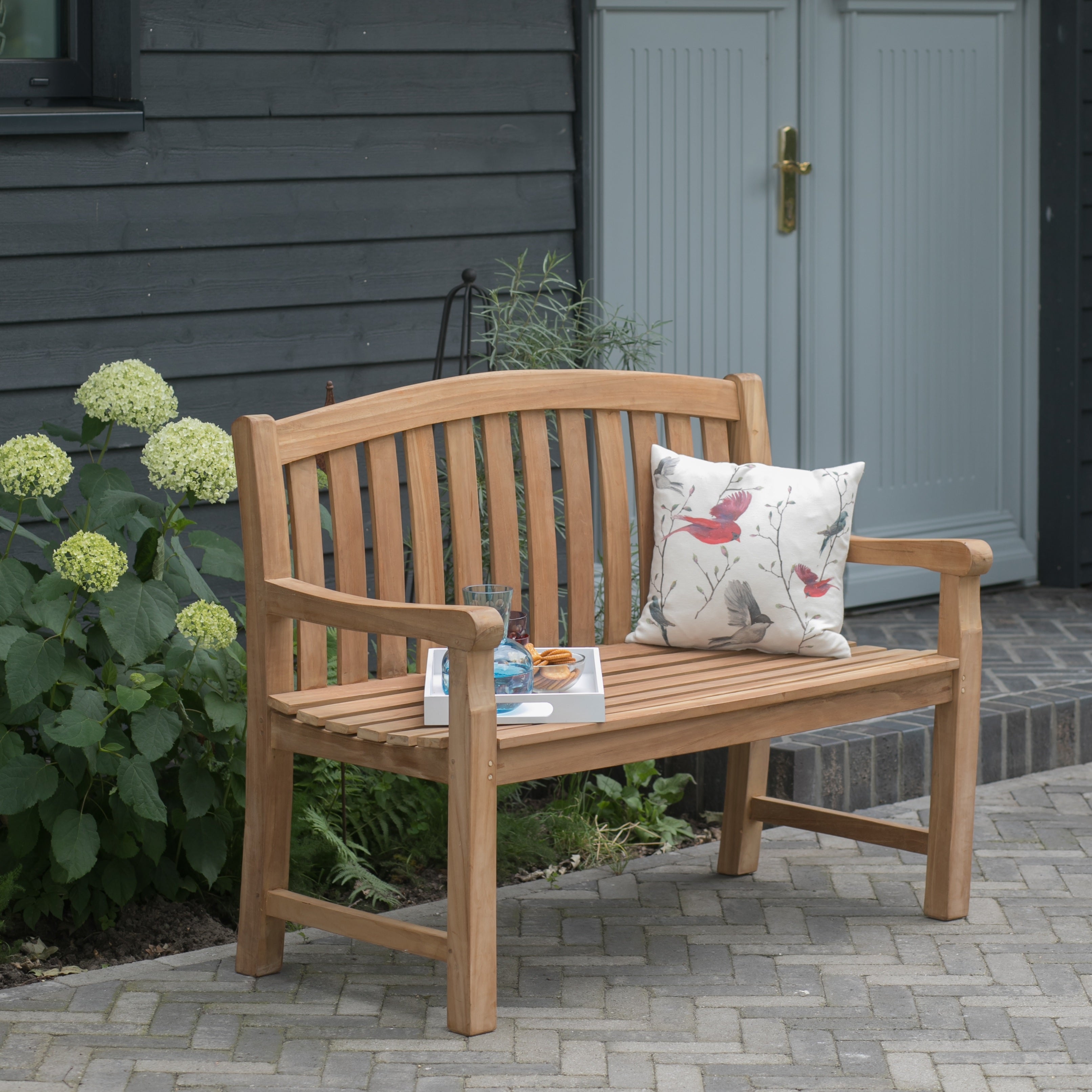 Teak Gartenbank Malibu, 120 cm, Selbstmontage