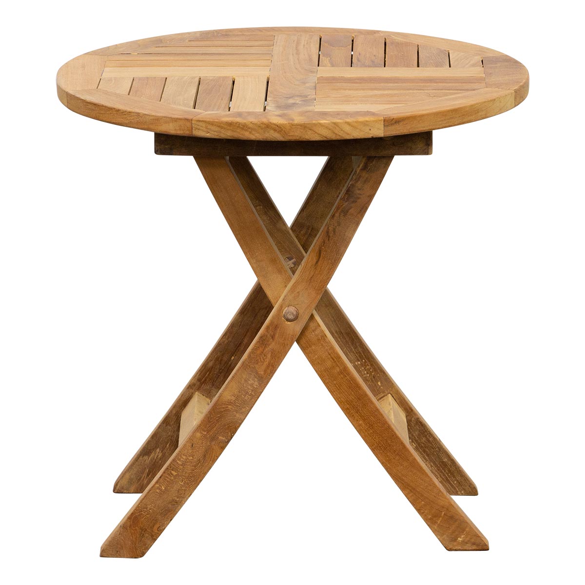 Teak Beistellklapptisch Classic, rund