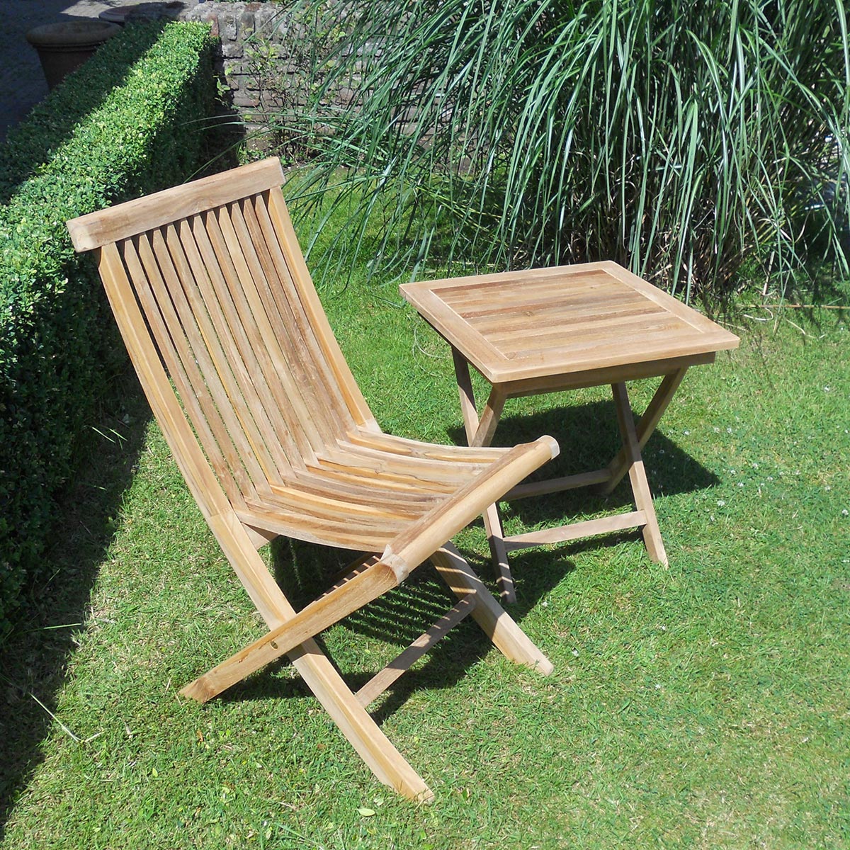 Teak Beistelltisch klappbar Exclusiv - 50x50cm