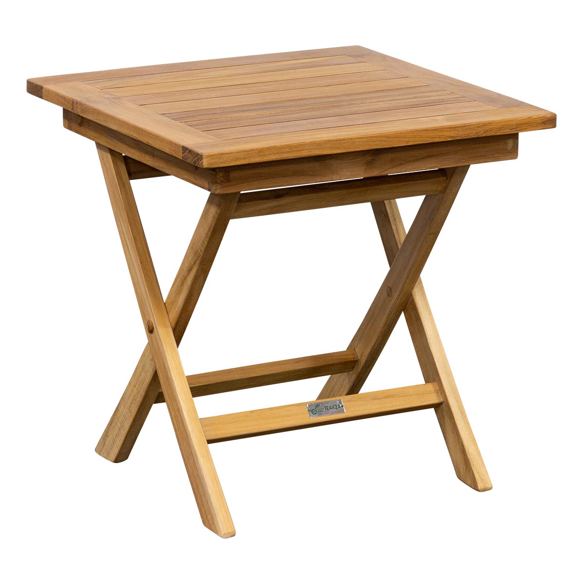 Teak Beistellklapptisch Classic quadratisch - 45 x 45 cm