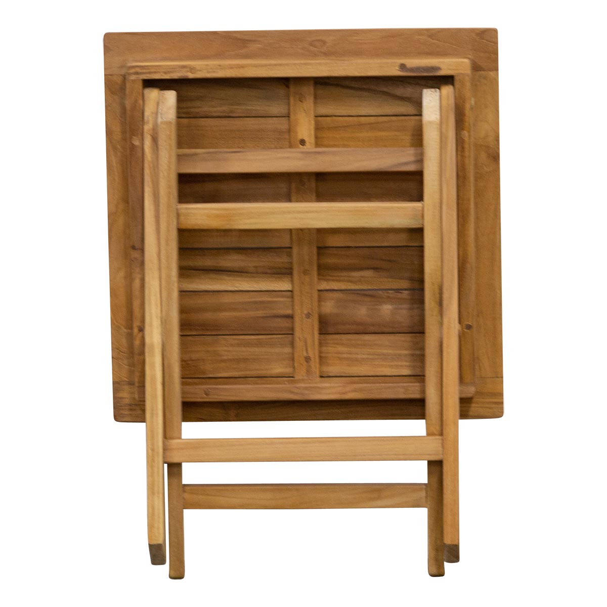 Teak Beistellklapptisch Classic quadratisch - 45 x 45 cm