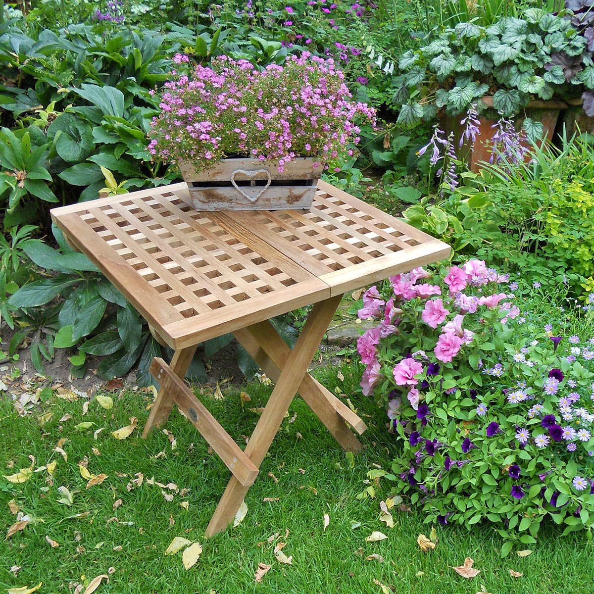 Teak Beistellklapptisch Bali -  50 x 50 cm