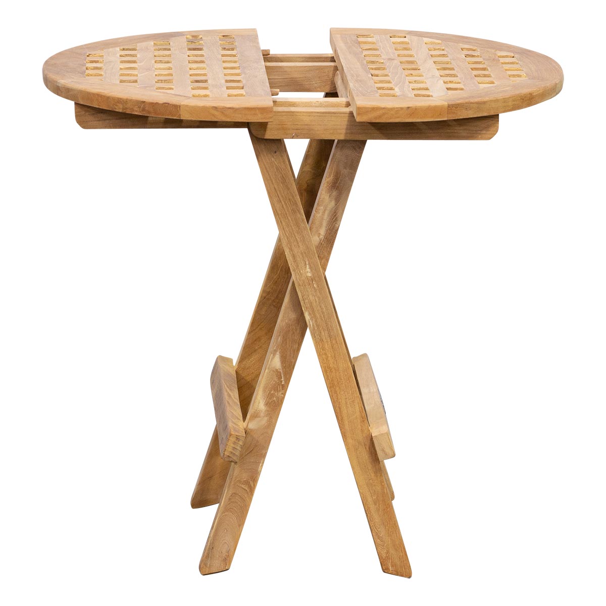 Teak Beistellklapptisch Bali rund 50cm