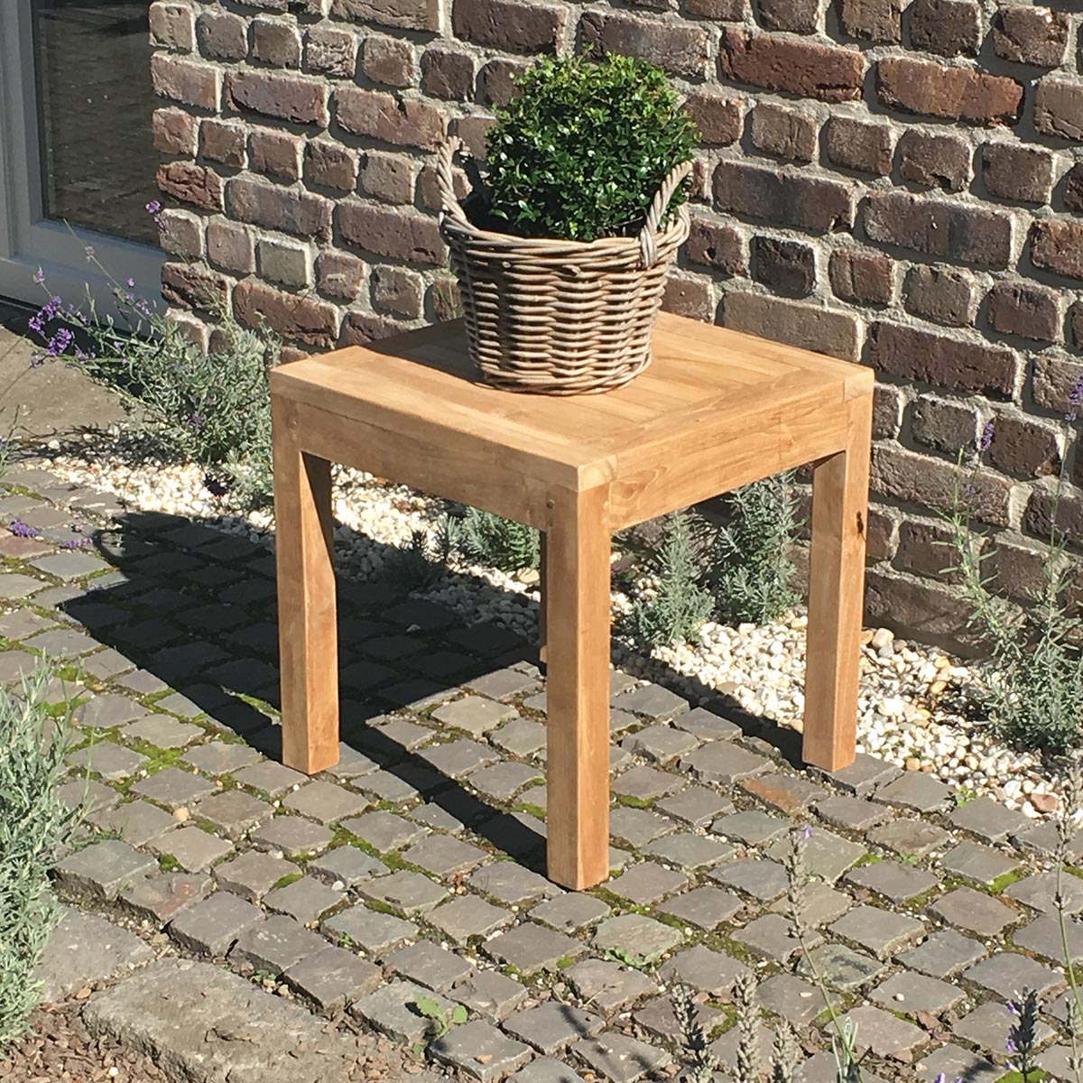 Teak kleiner Beistelltisch Bristol, 50 x 50 x 50cm