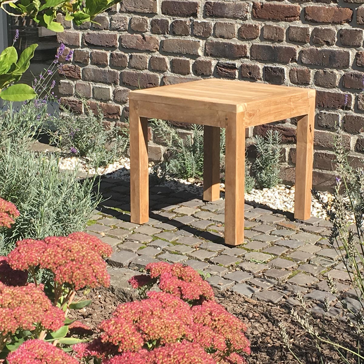 Teak kleiner Beistelltisch Bristol, 50 x 50 x 50cm
