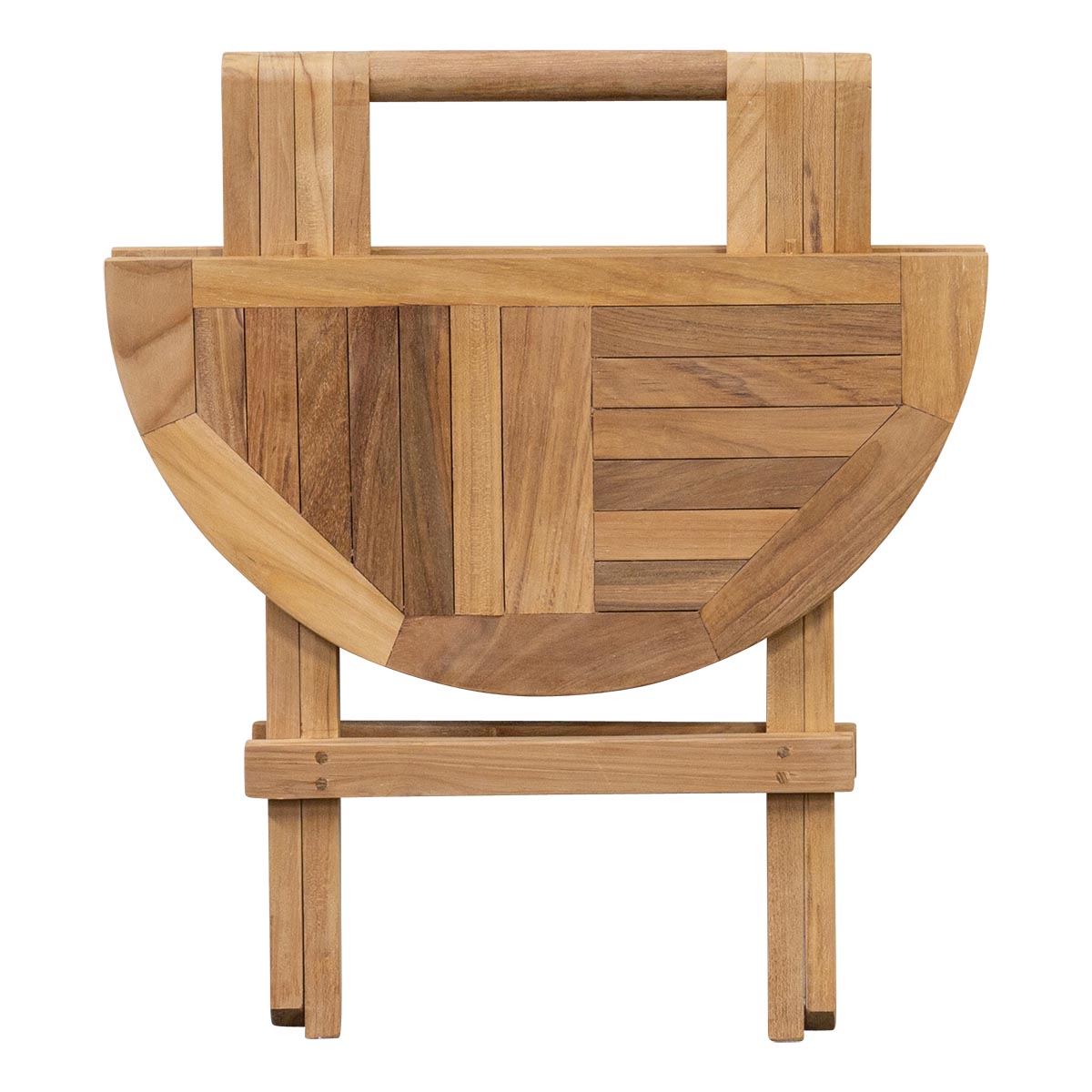 Teak Beistellklapptisch Picknick, rund, 50 cm