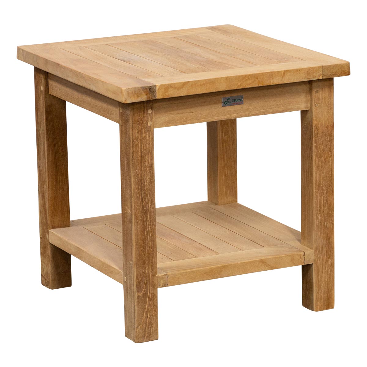 Teak Beistelltisch Kendari mit Ablage, 40 x 40cm