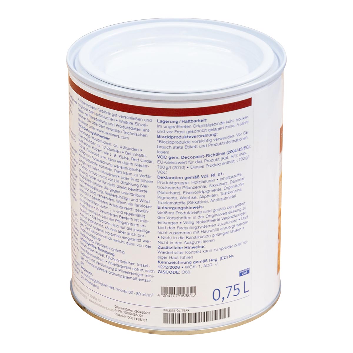 Teaköl farblos / Teak Pflegeöl 750ml