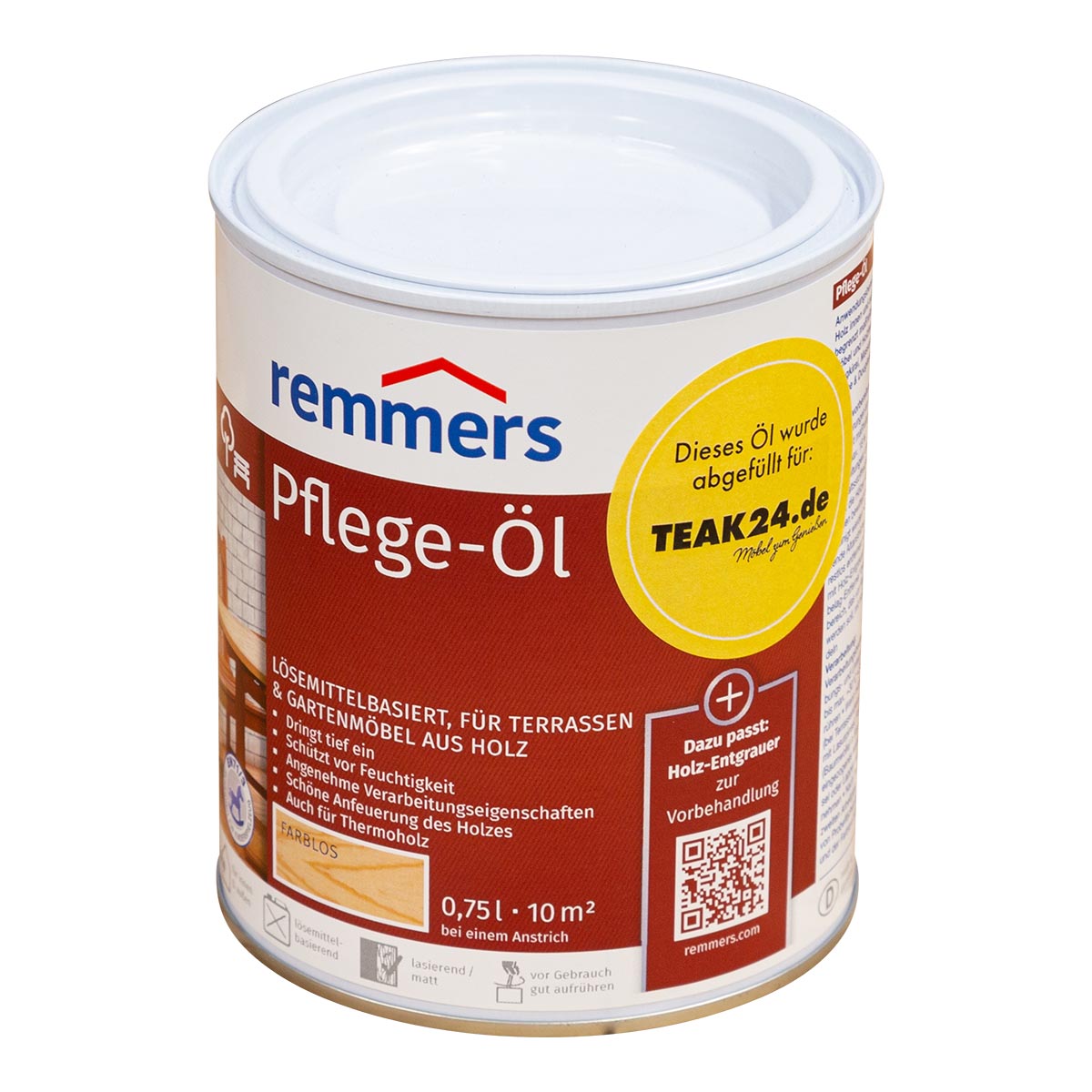 Teak Pflegeöl / Teaköl 750ml, mit Farbpigmenten