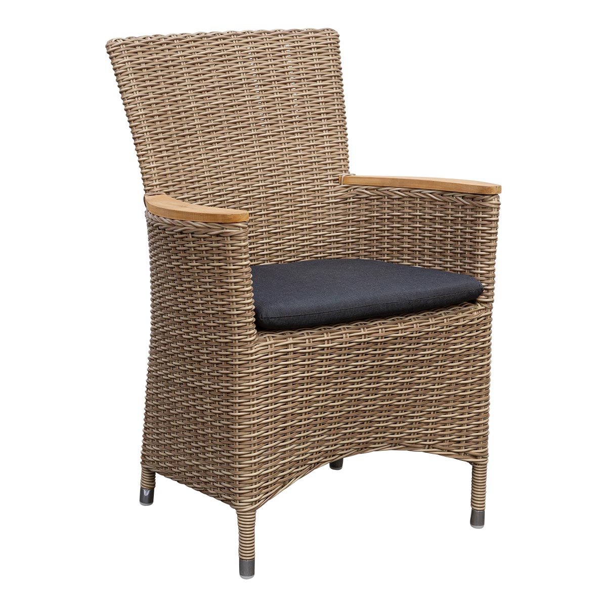 Geflecht Sessel Sapporo Highback, kubu natur