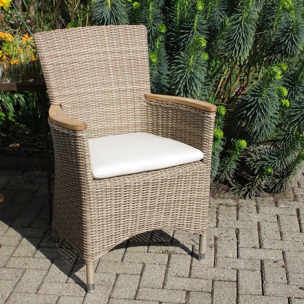 Geflecht Sessel Sapporo Highback, kubu natur