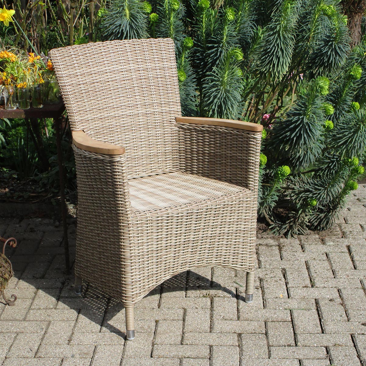 Geflecht Sessel Sapporo Highback, kubu natur