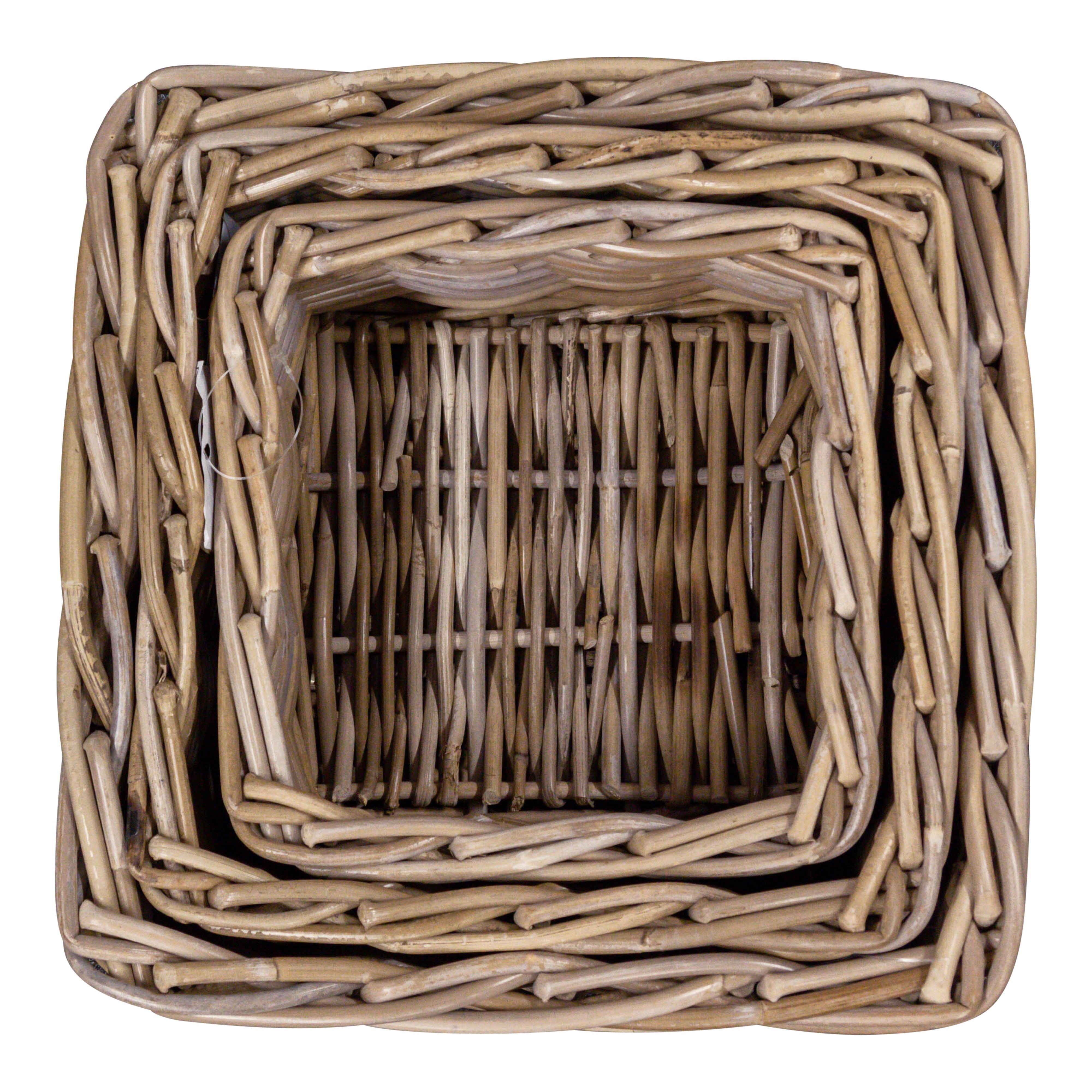 Rattankorb, quadratisch, L