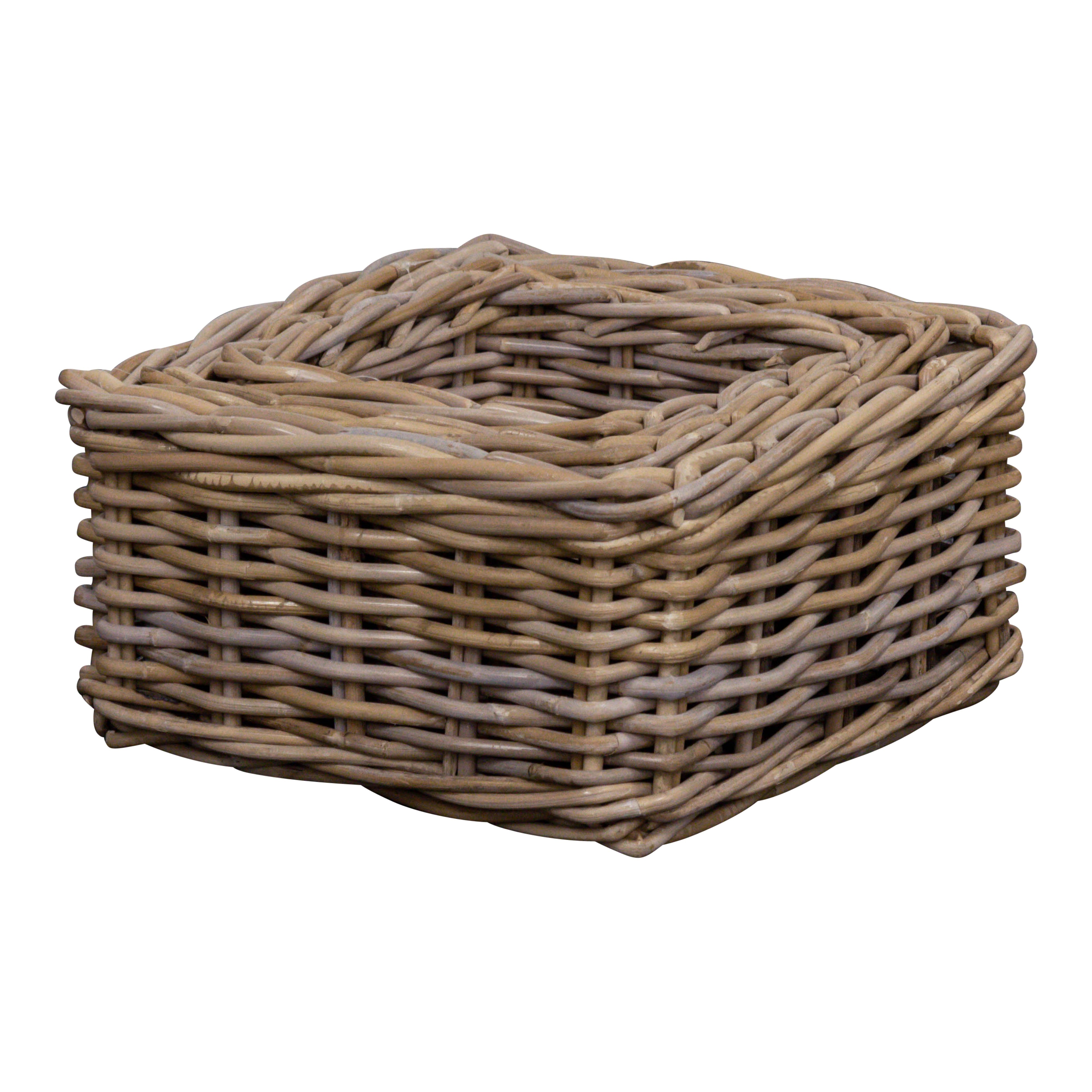 Rattankorb, quadratisch, 3er Set