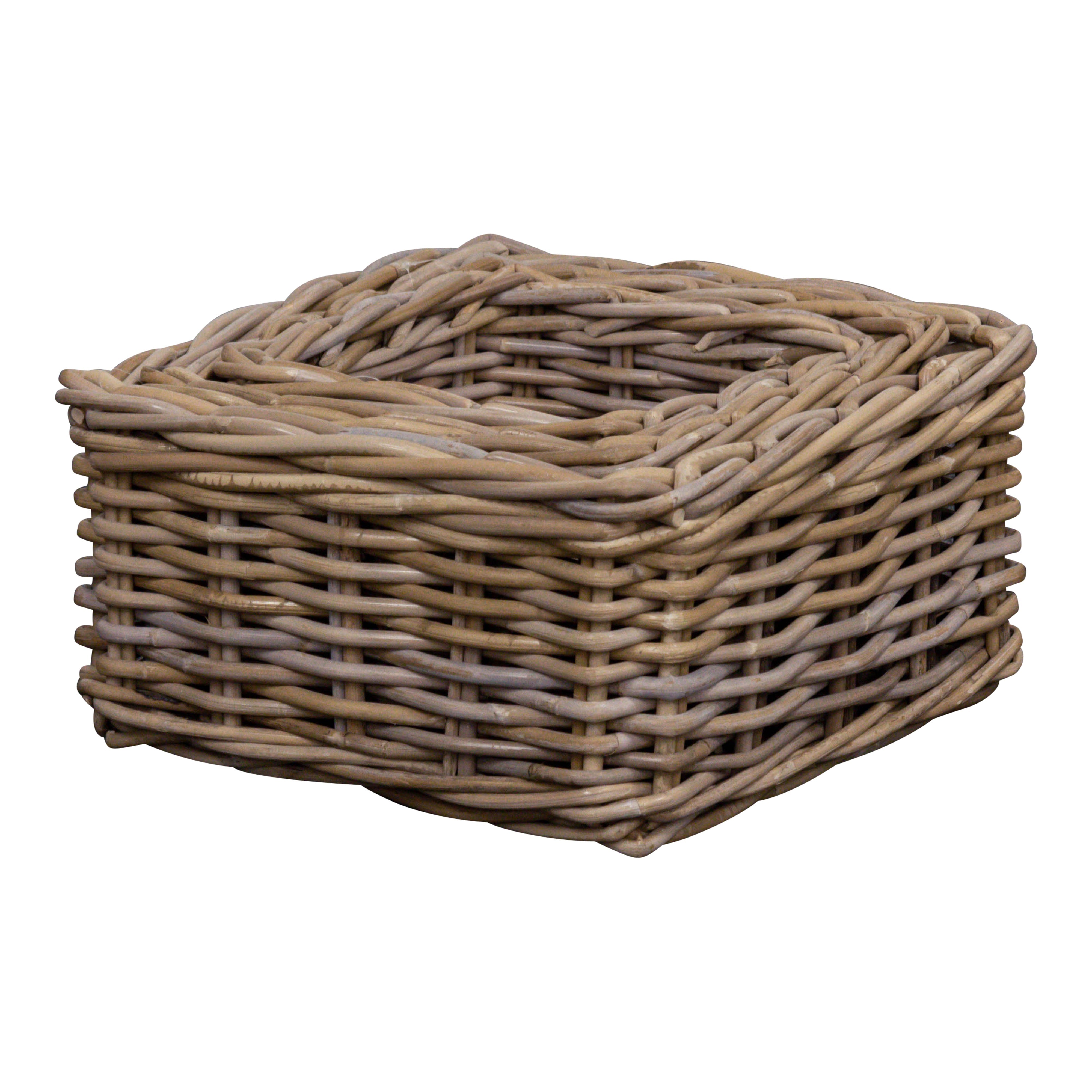 Rattankorb, quadratisch, L