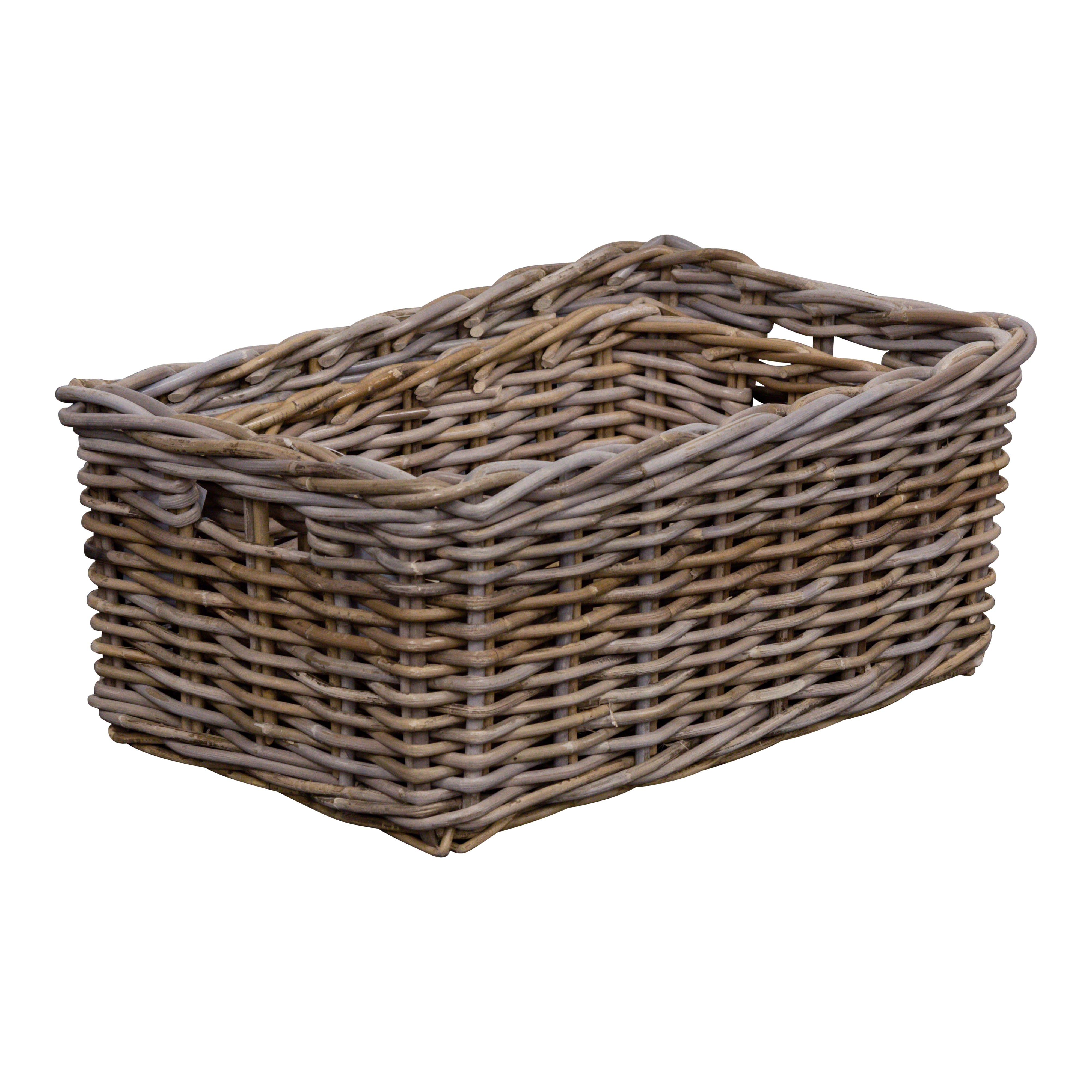 Rattankorb, rechteckig, 2er Set