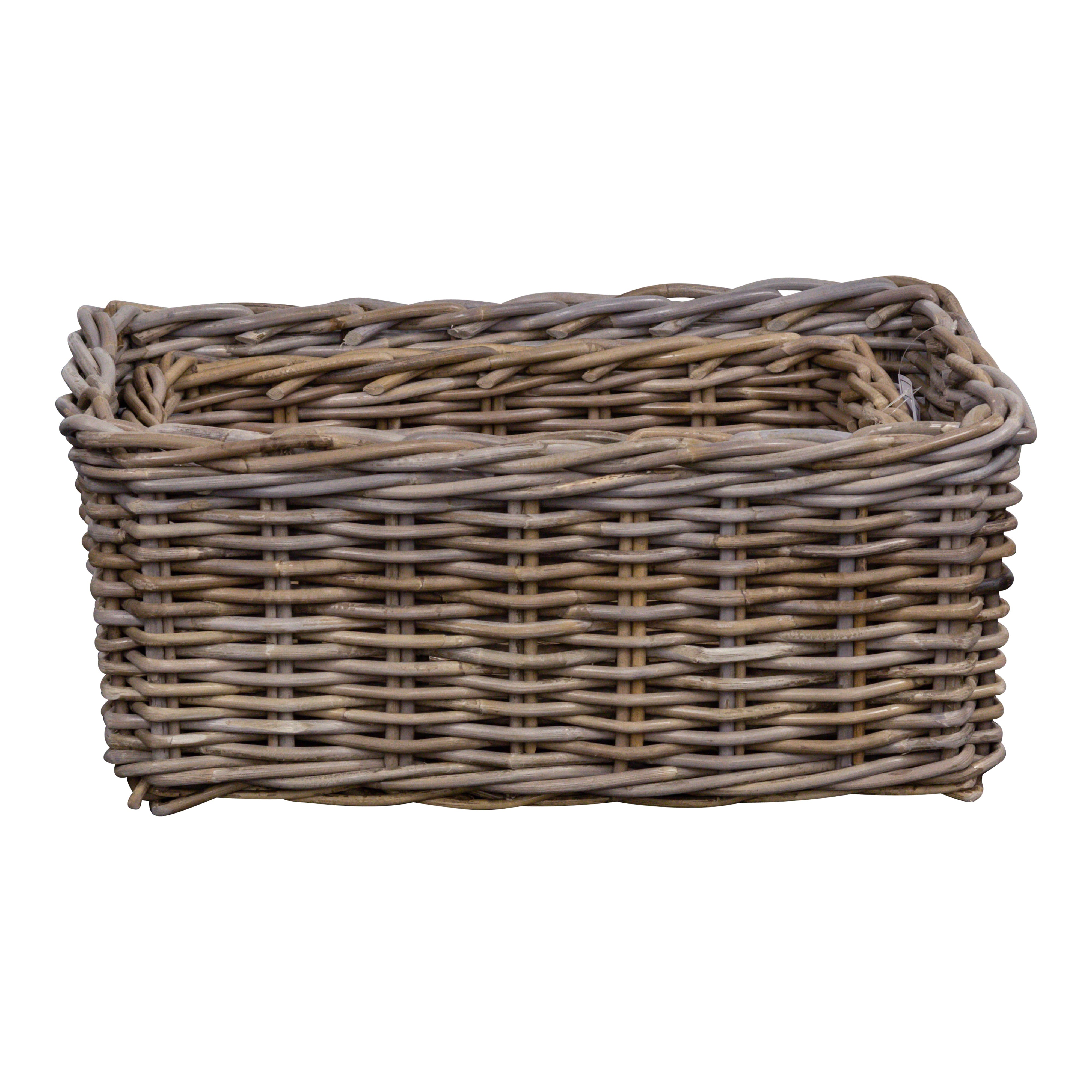 Rattankorb, rechteckig, 2er Set