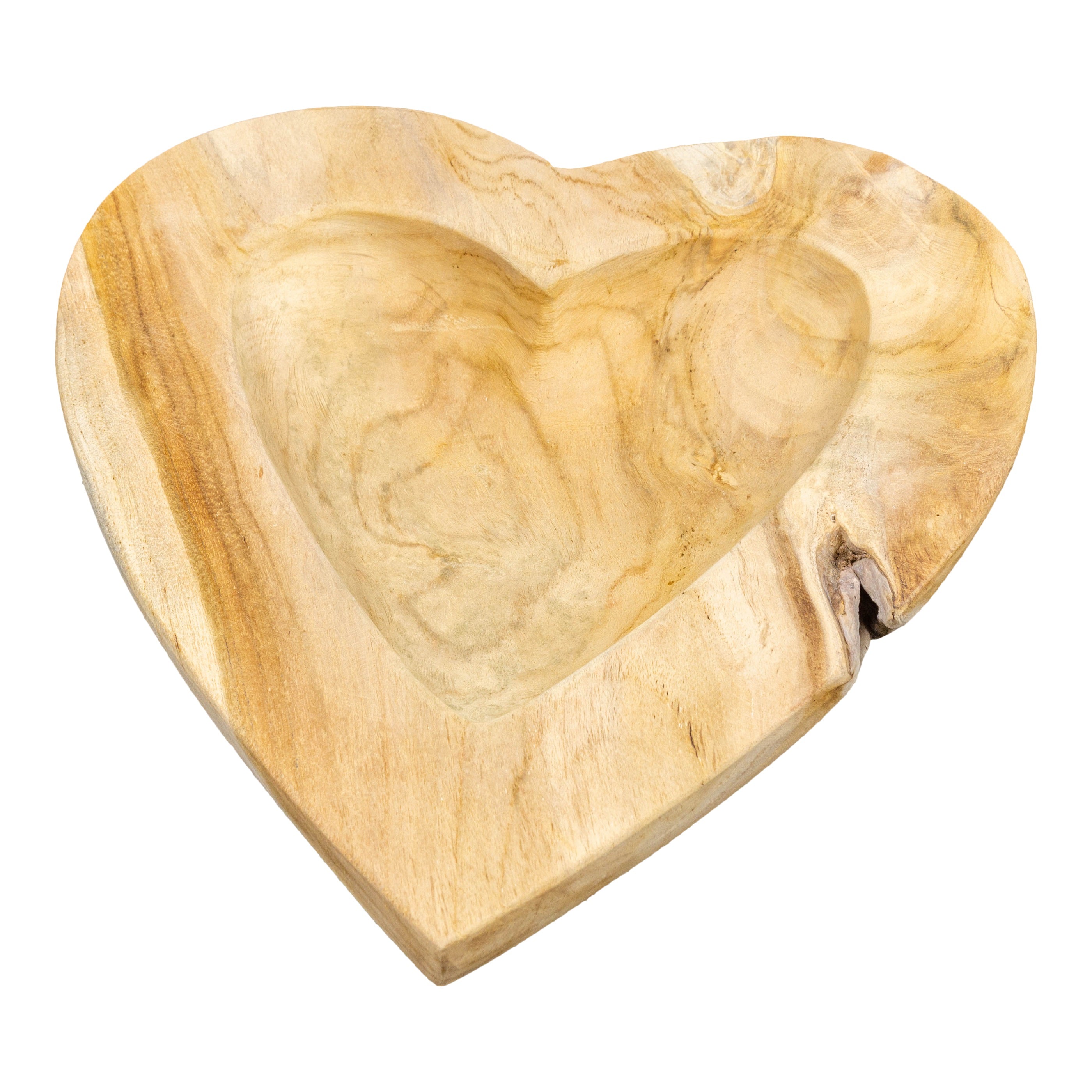 Wurzelholzschale, Herzform, S- ca. 30x27cm