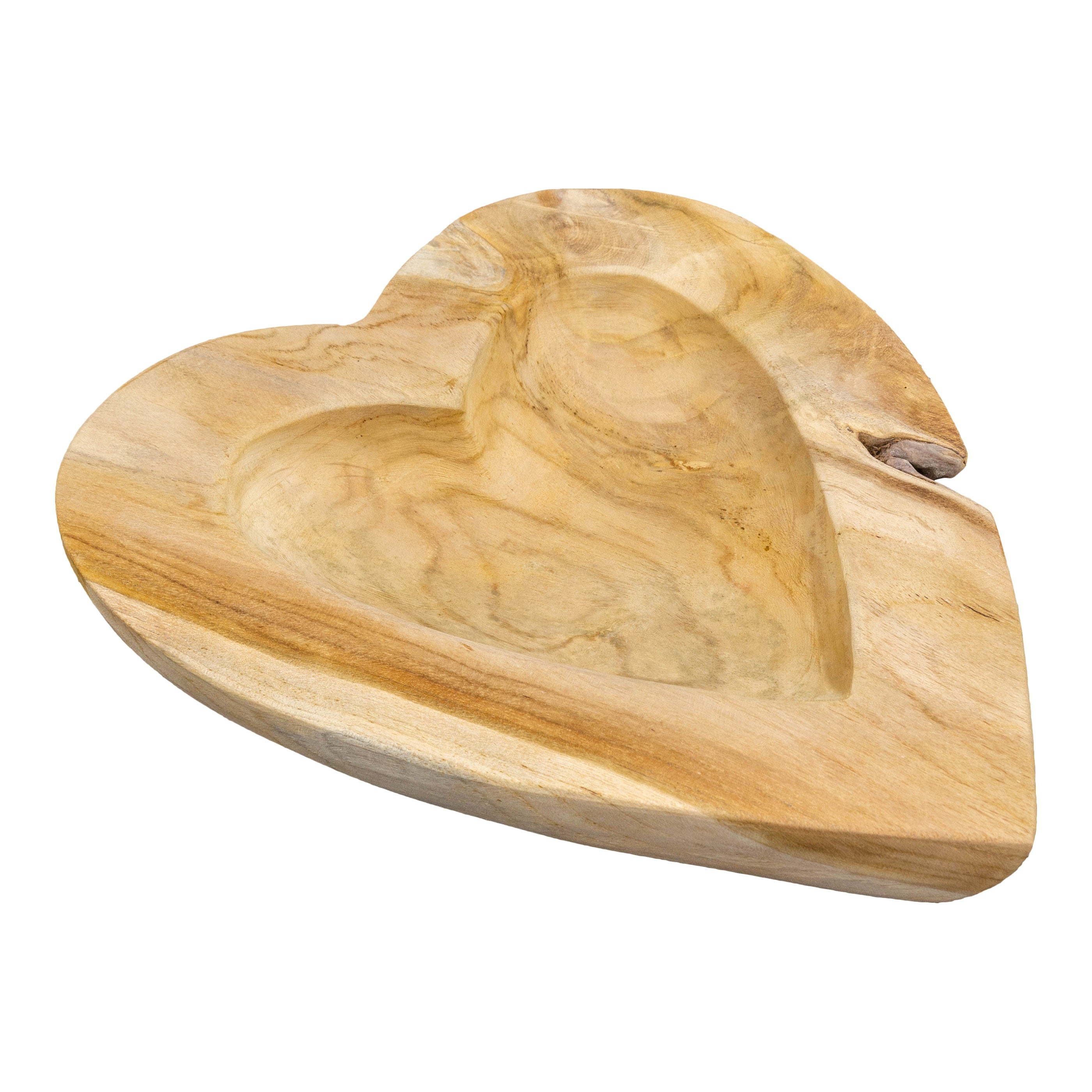 Wurzelholzschale, Herzform, L- ca. 38x33cm