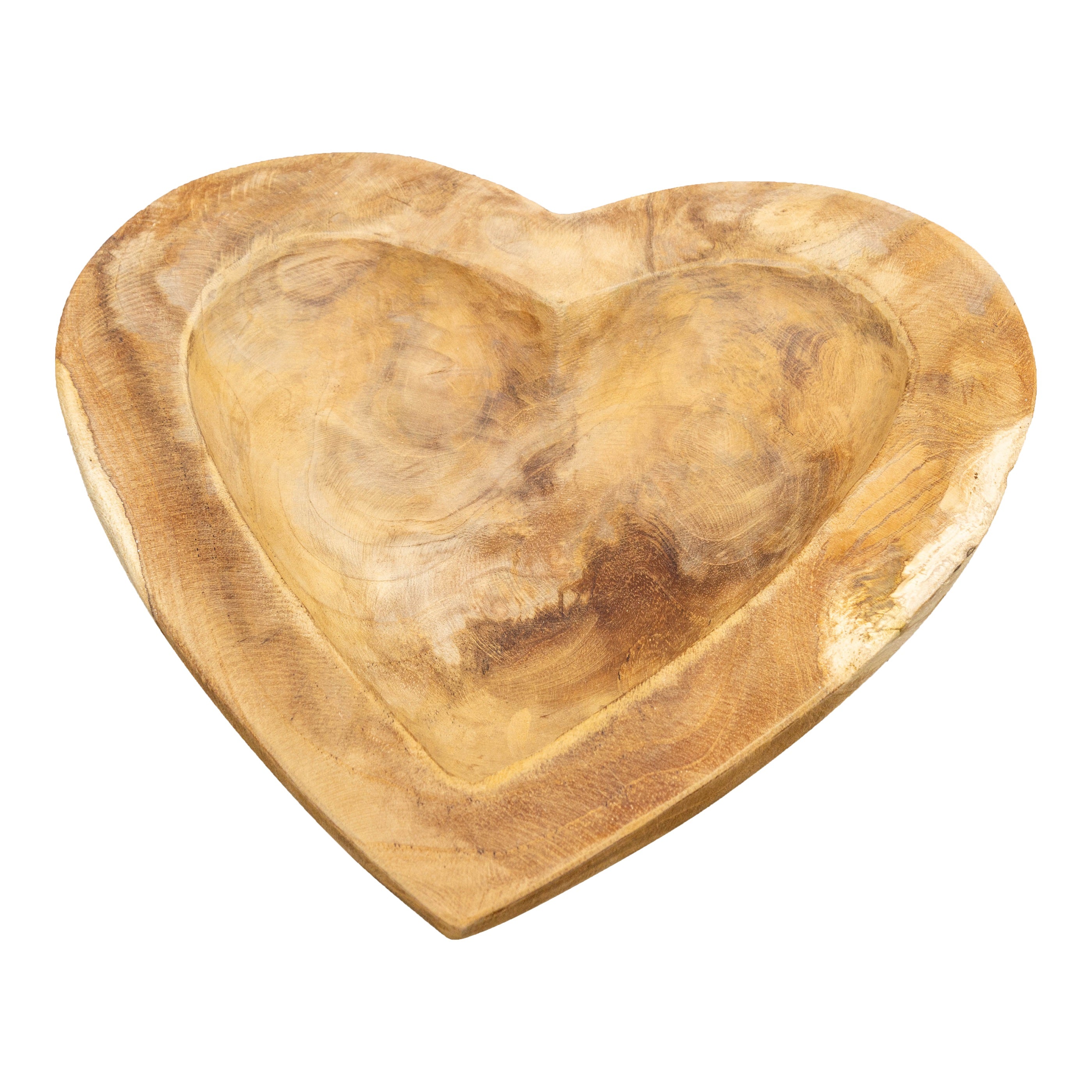 Wurzelholzschale, Herzform, S- ca. 30x27cm