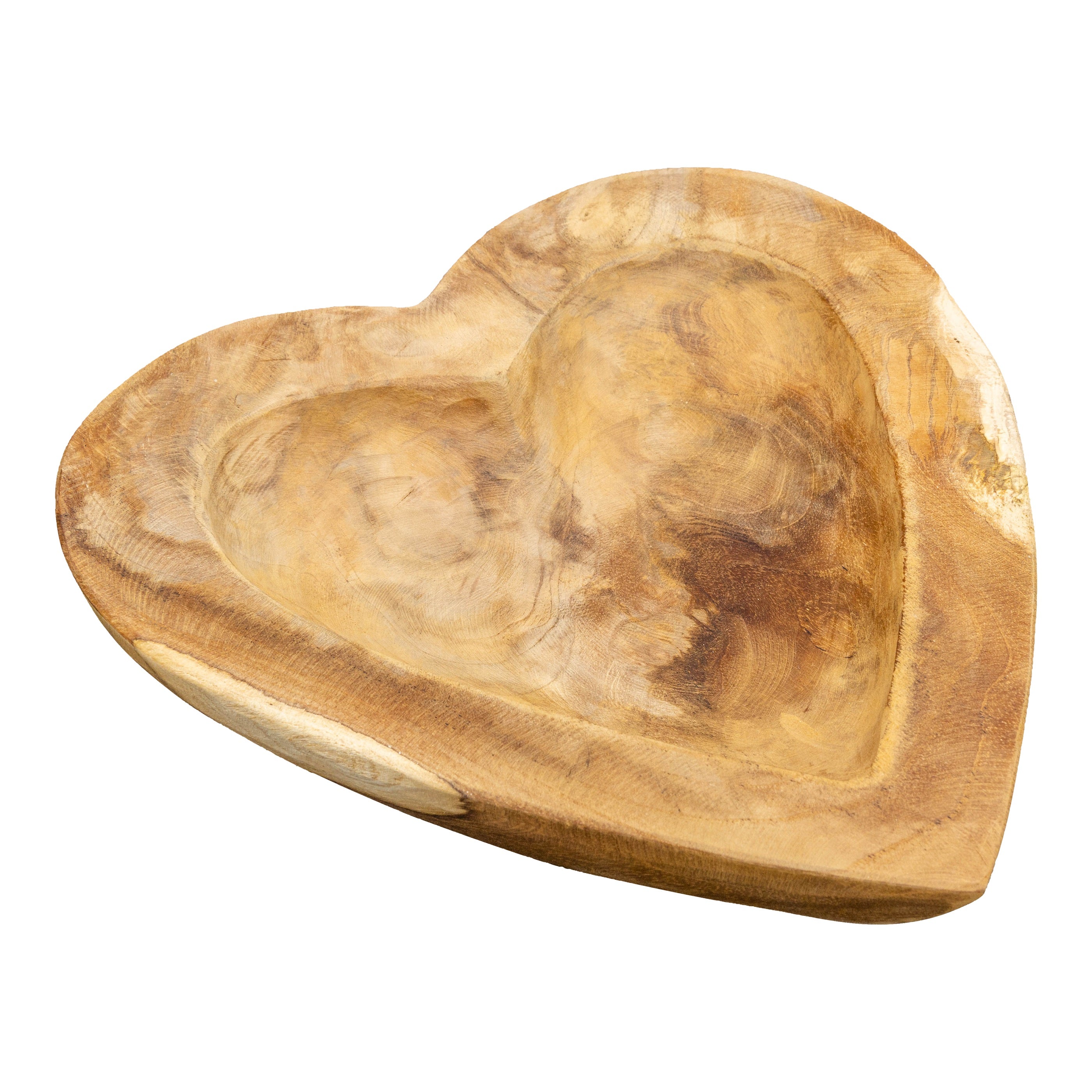 Wurzelholzschale, Herzform, S- ca. 30x27cm