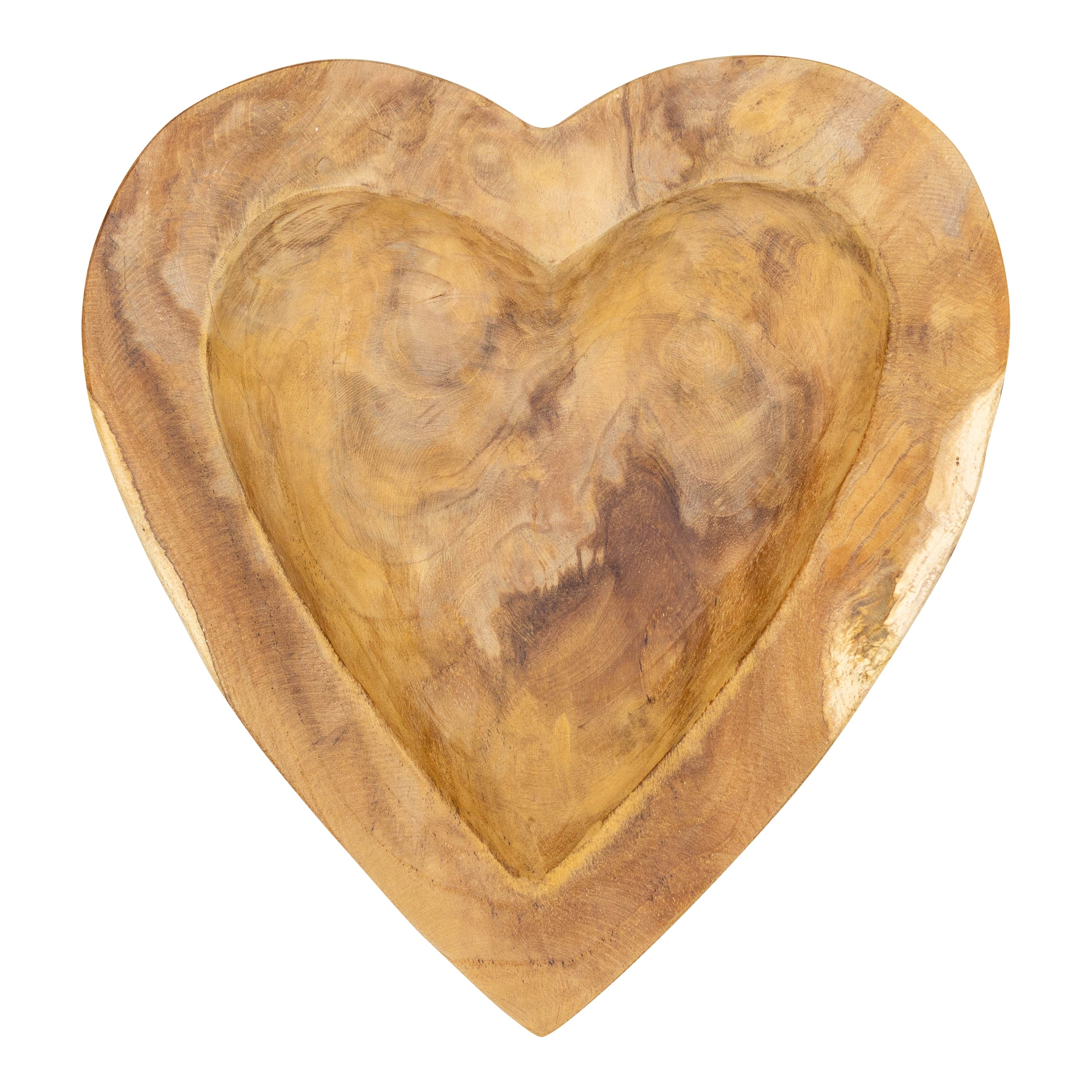 Wurzelholzschale, Herzform, S- ca. 30x27cm