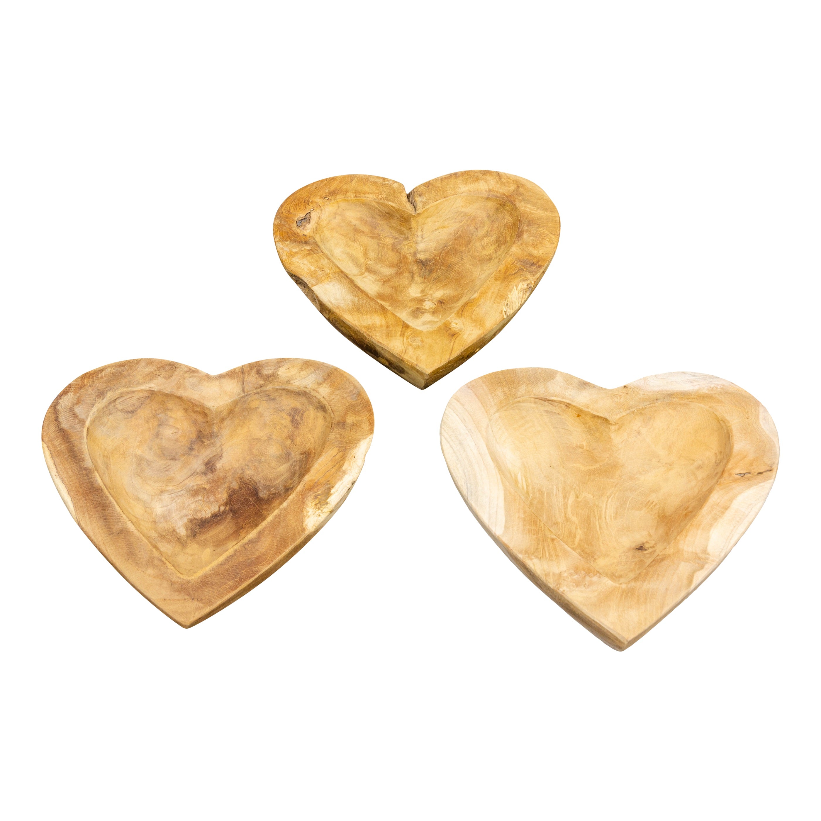 Wurzelholzschale, Herzform, S- ca. 30x27cm