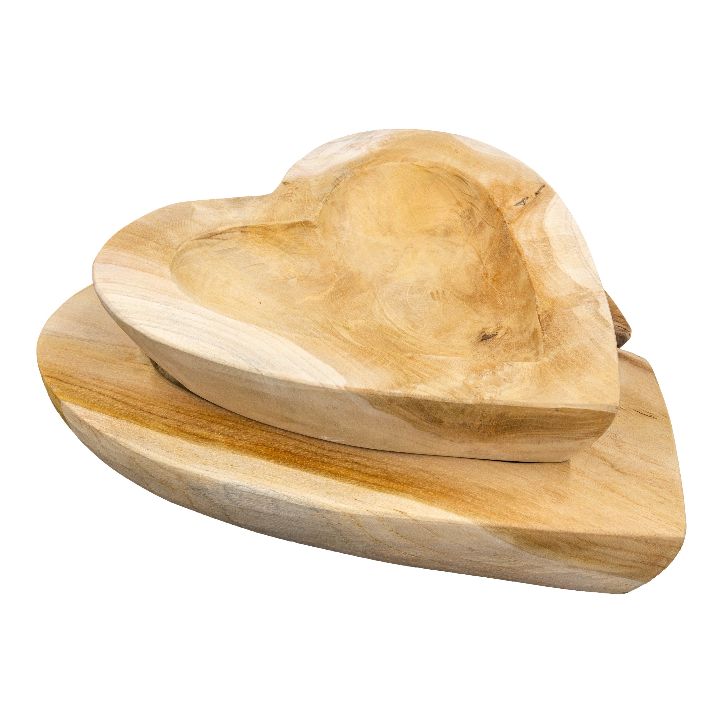Wurzelholzschale, Herzform, L- ca. 38x33cm