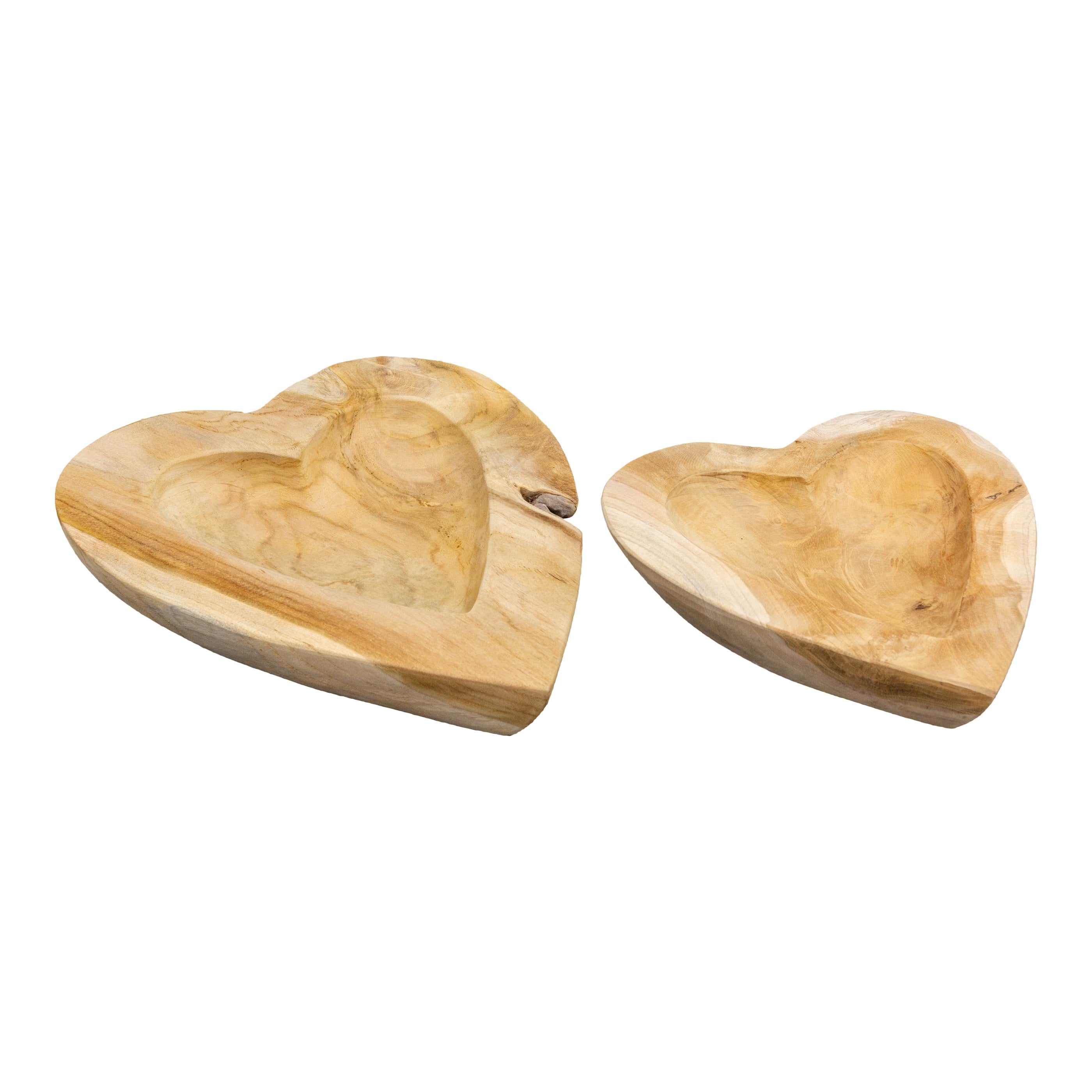 Wurzelholzschale, Herzform, L- ca. 38x33cm