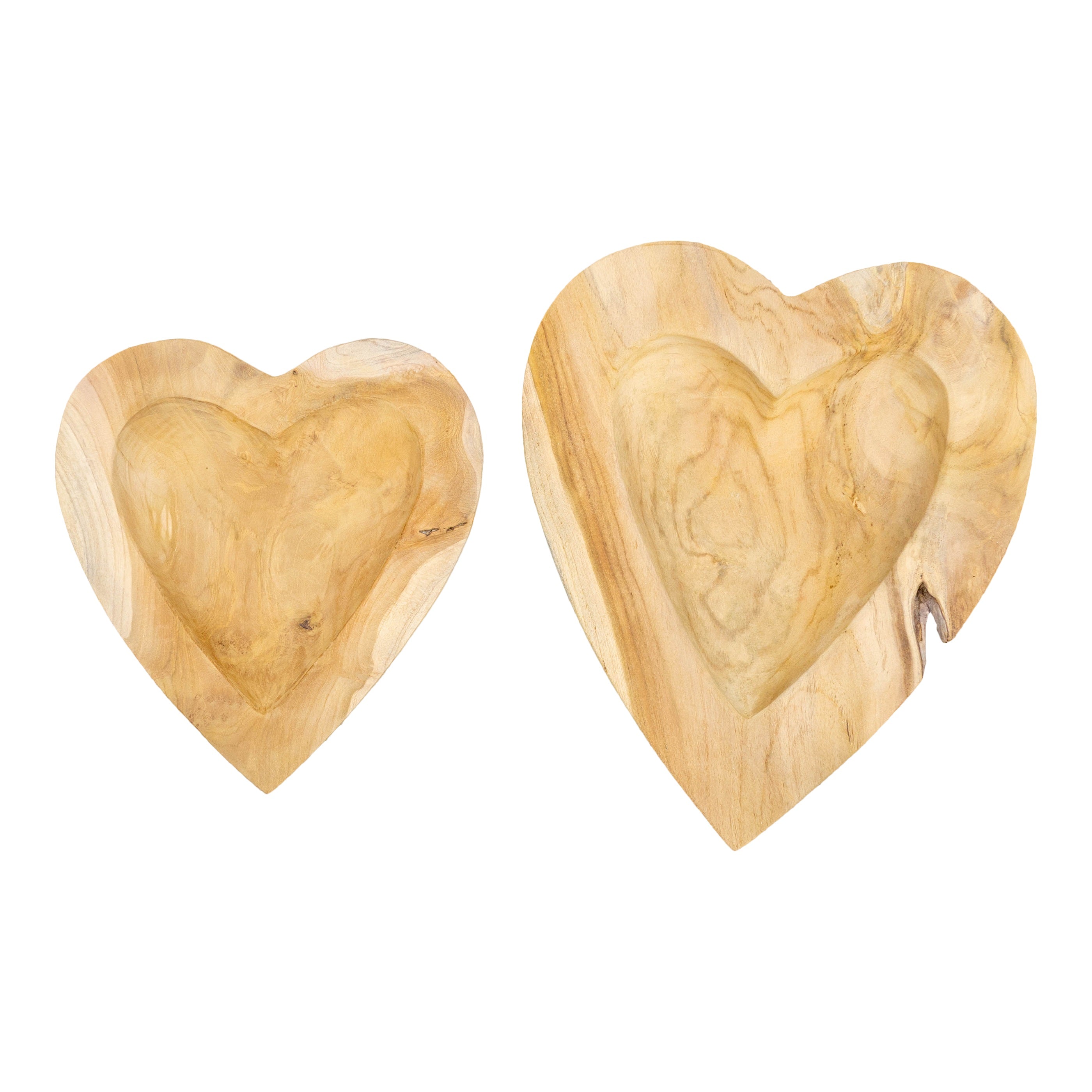 Wurzelholzschale, Herzform, L- ca. 38x33cm