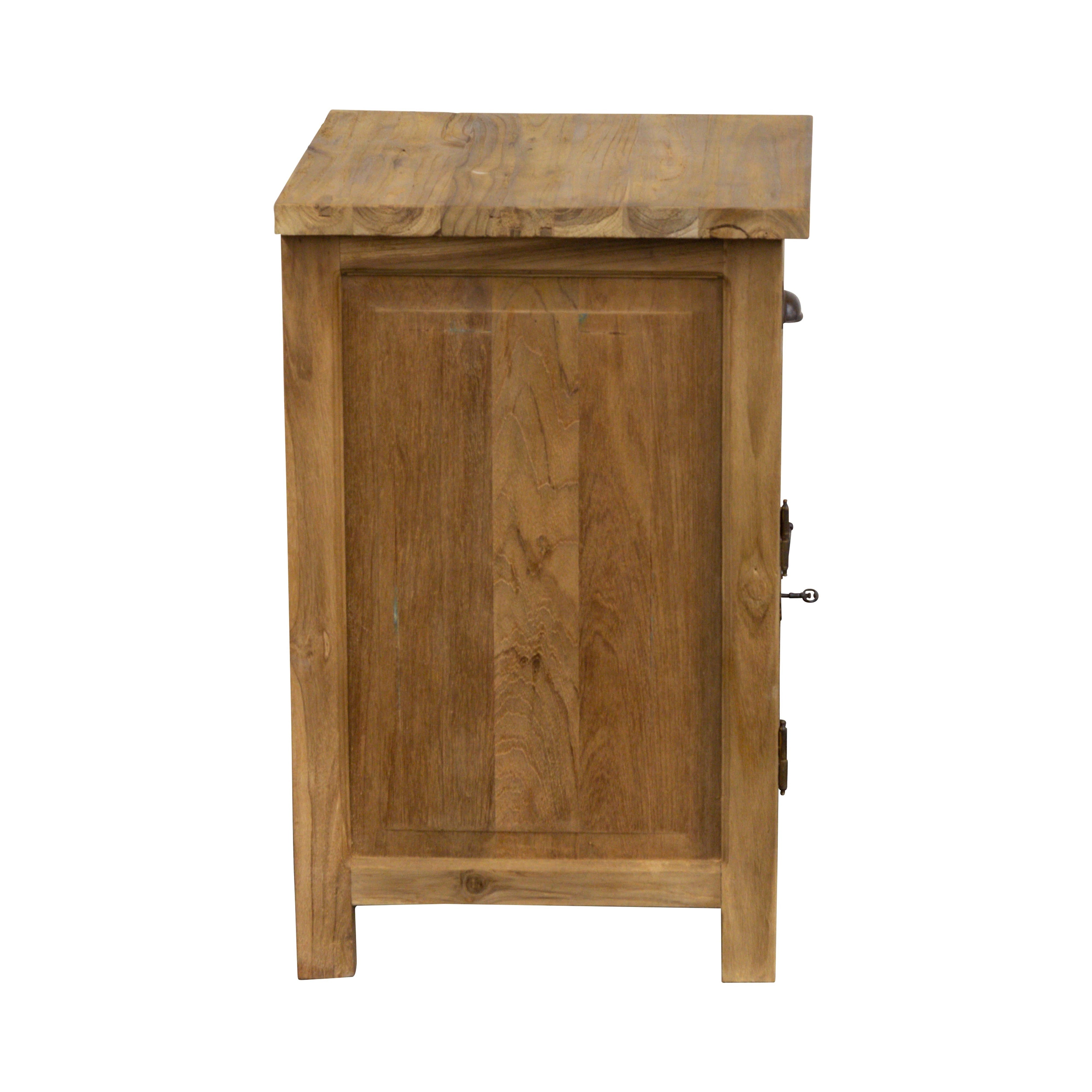 Teak Kommode, 1-türig mit Schublade