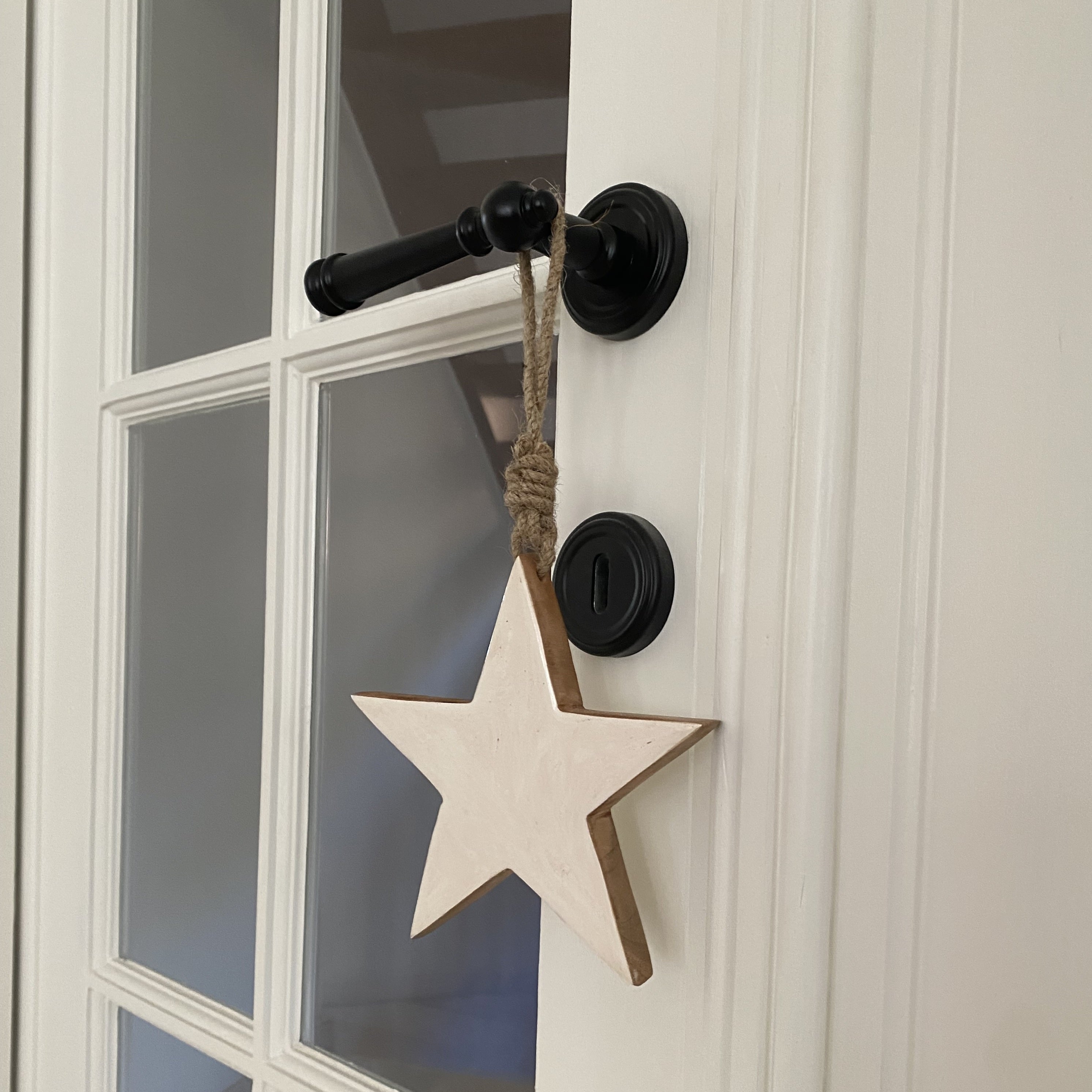 Holz Stern weiß, Anhänger