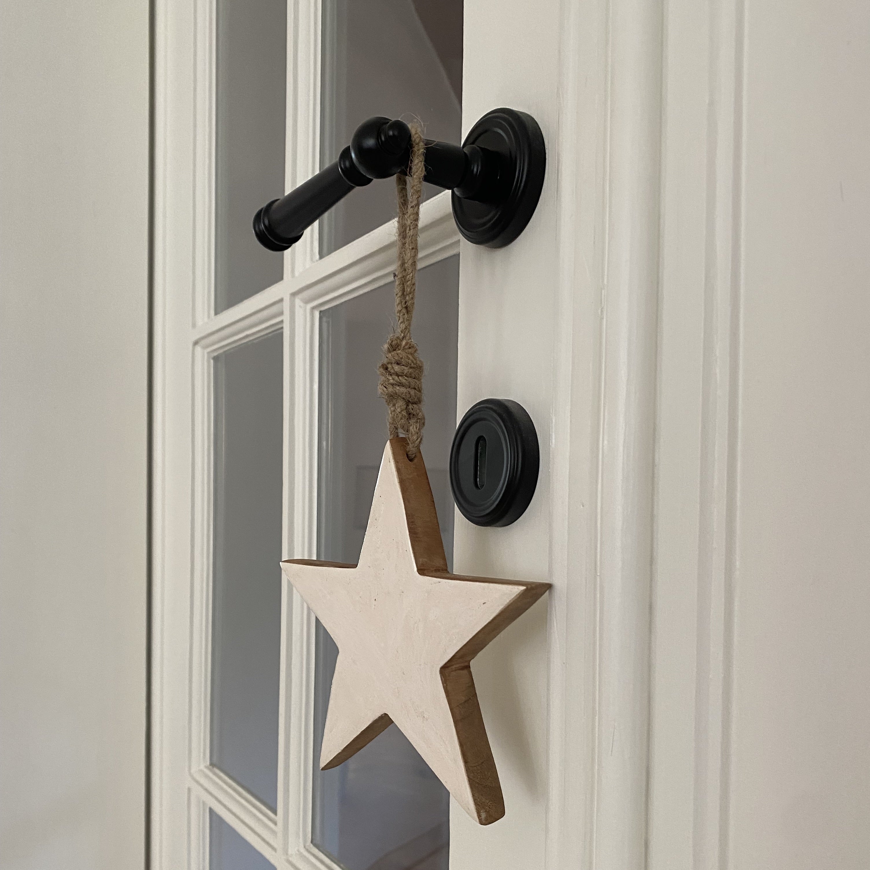 Holz Stern weiß, Anhänger
