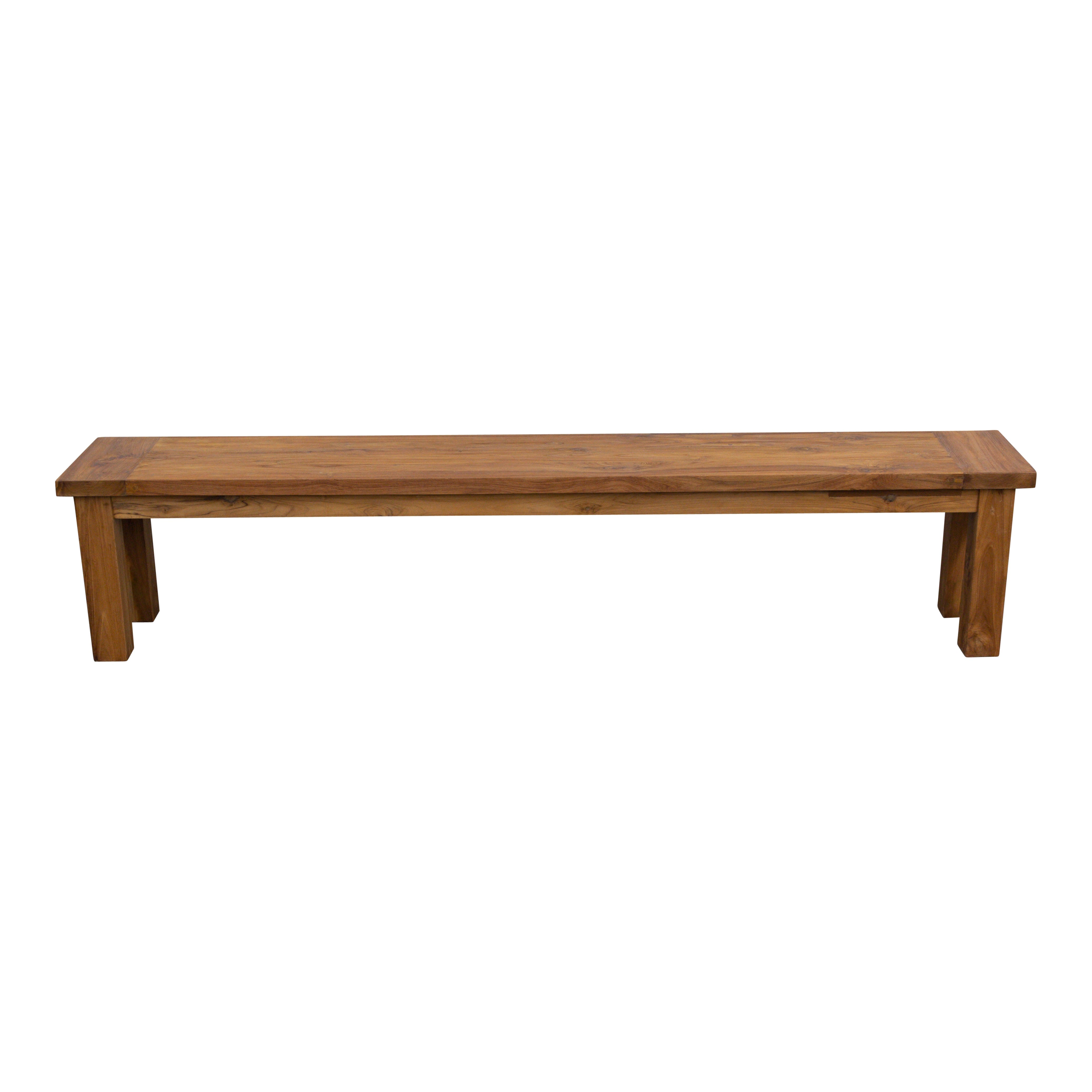 Teak Gartenbank Sarah, rustikal, 200 cm