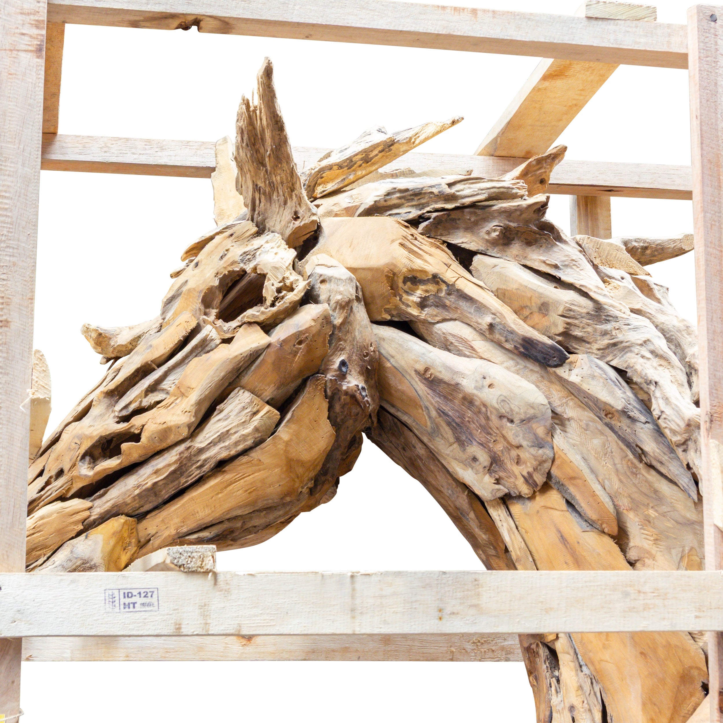 Pferd Statue aus Wurzelholz